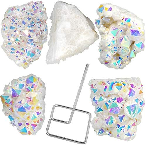 Amogeeli Angel Aura Quartz Decor with Metal Stand