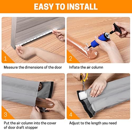 VISEMAN Inflatable Door Stopper 34-36 Inches