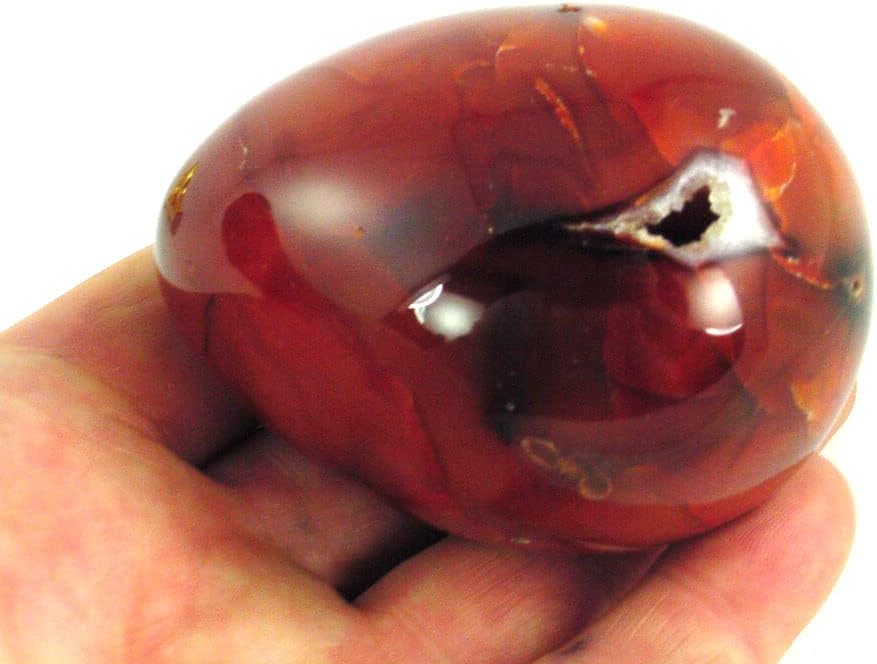 Carnelian Agate Egg with Stand for Lapidary Healing