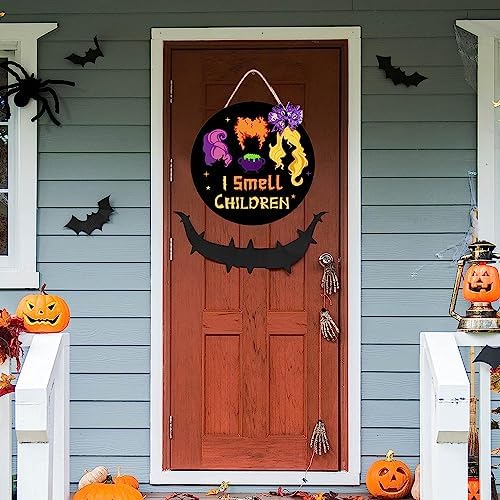 Hocus Pocus Halloween Wreath Door Sign with Bow