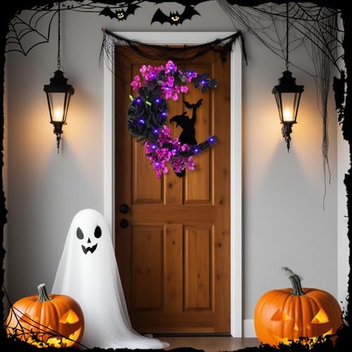 2025 Halloween Black Cat Door Wreath