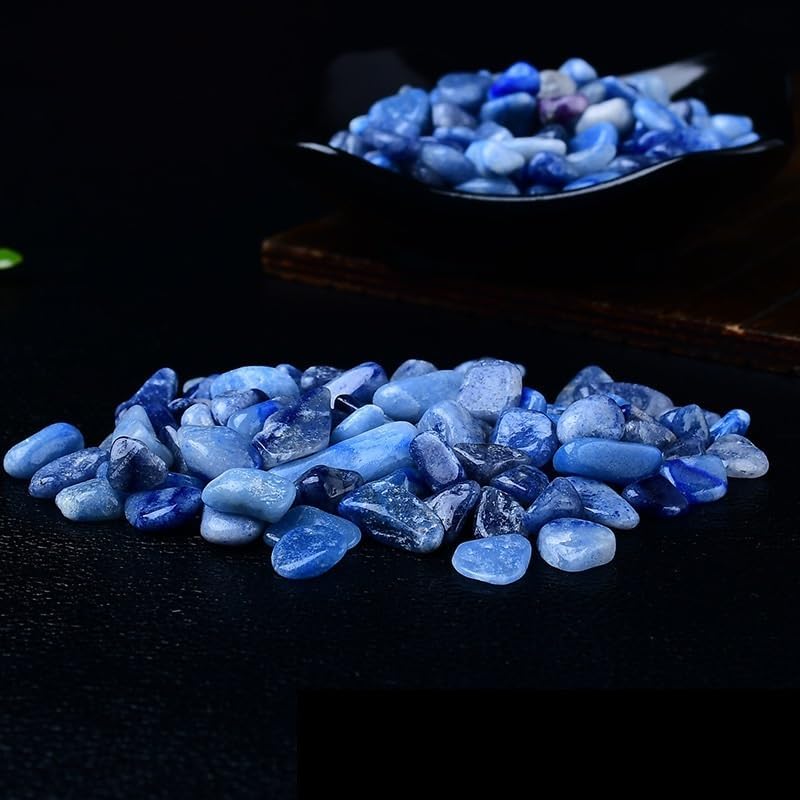 NASTYA Natural Blue Crystal Gravel Tumbling Stones 5-7mm 1000g