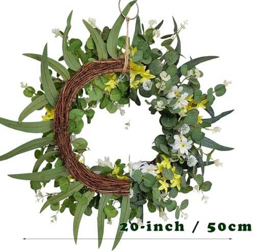 Eucalyptus Wreath for Front Door Spring Greenery Decor