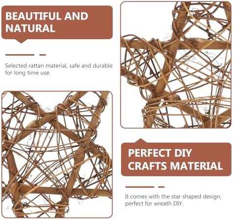 Artibetter Rattan Wreath Frame for DIY Crafts and Wall Decor