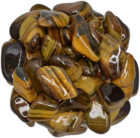 3 lbs Varigated Tiger Eye Tumbled Stones for Fountains and Crafts