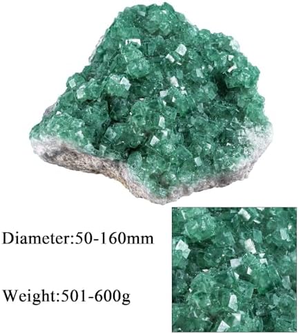 Rockcloud Natural Fluorite Crystal Geode Cluster for Meditation and Feng Shui