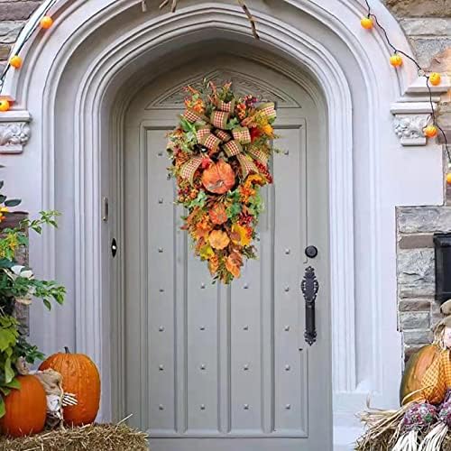 Fall Swag Wreath - Autumn Thanksgiving Door Decor