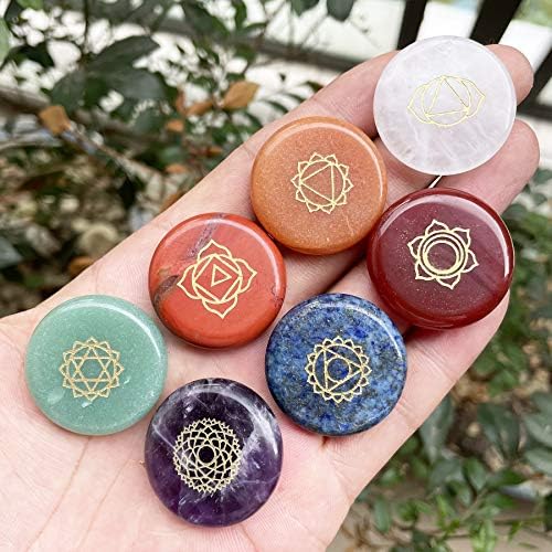Fekuar 7 Chakra Gemstone Set for Healing and Meditation