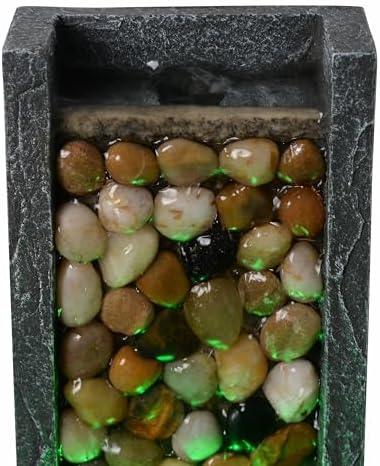 Kalona 106 Inch Indoor Waterfall Fountain with Colored LED Lights