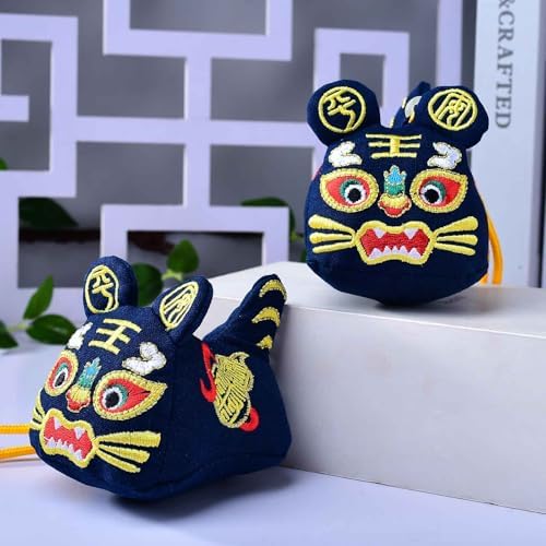 Handcrafted Mugwort Tiger Perfume Bag Car Air Freshener with Pendant