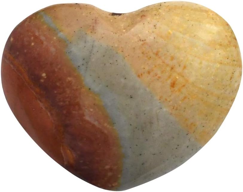 Treasure Gurus Polychrome Jasper Heart Crystal Reiki Stone