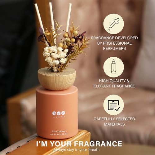 Reed Diffuser Set with Dried Flowers and Essential Oils