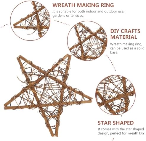 Artibetter Rattan Wreath Frame for DIY Crafts and Wall Decor