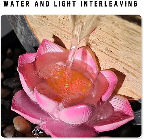 Vipush Tabletop Water Fountain with LED Light