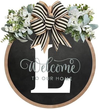 Billamb 26 Letter House Wreath Welcome Sign