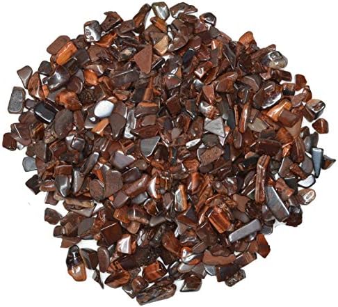 Hypnotic Gems 5 lbs Polished Dyed Red Tiger Eye Rock Chips