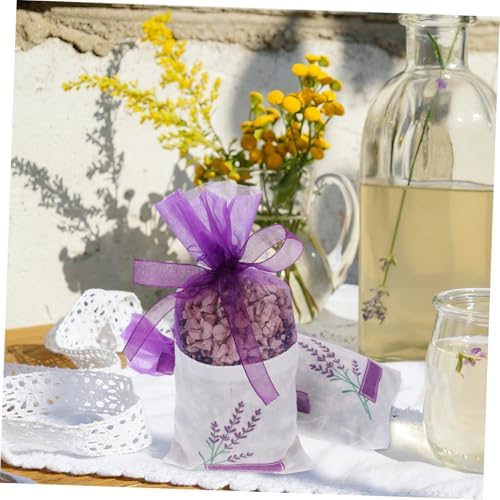 25 Pack Lavender Sachet Bags with Ribbons