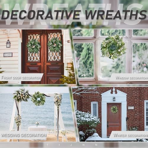 20 Inch Eucalyptus Wreath for Front Door Seasonal Decoration
