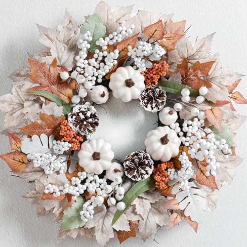 Fall Decorations for Home 20 Inch Wreath with Lights