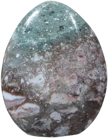 Nupuyai Natural Ocean Jasper Stone for Home Decor and Meditation