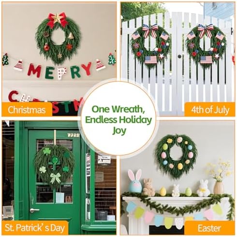 24 Inch Norfolk Pine Wreath for Front Door