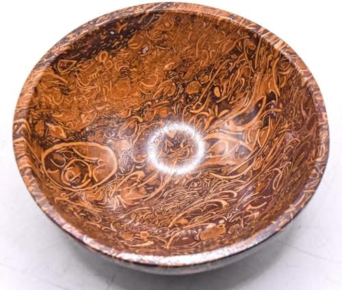31 Inch Mariam Fossil Jasper Bowl Natural Gemstone Decor