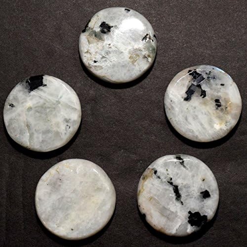 HQRP 35mm Rainbow Moonstone Stand for Sphere Egg Sparkling Worry Stone