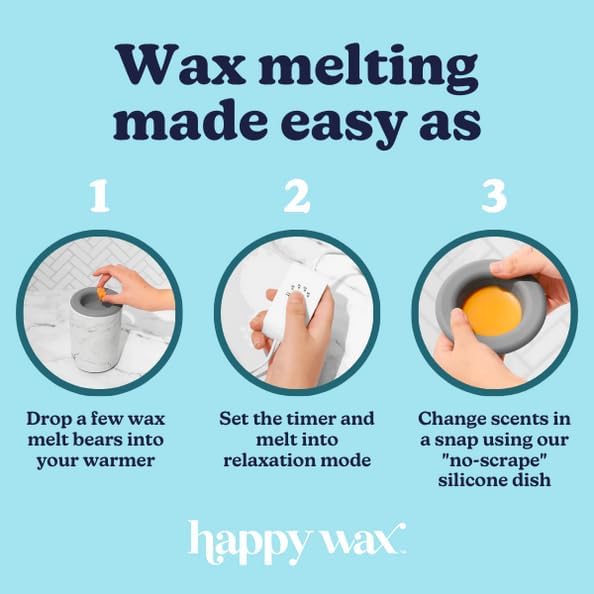 Happy Wax Compact Ceramic Timer Wax Melter for Home Fragrance