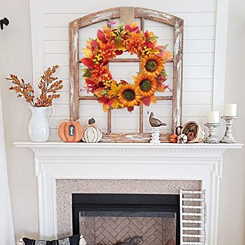 Tokcare 20 Inch Fall Wreath for Front Door