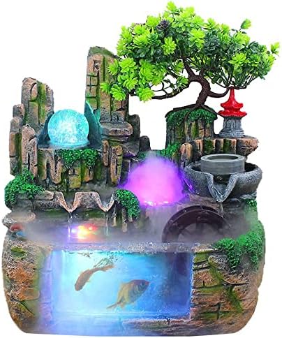 AngelcityCC Fountain Waterfall Indoor Zen Meditation LED Lamp