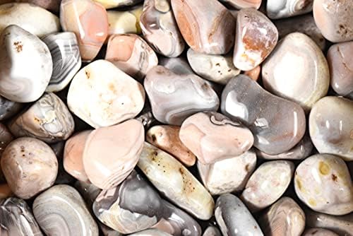 10pcs Pink Botswana Agate Tumbled Stones for Fountain Decor