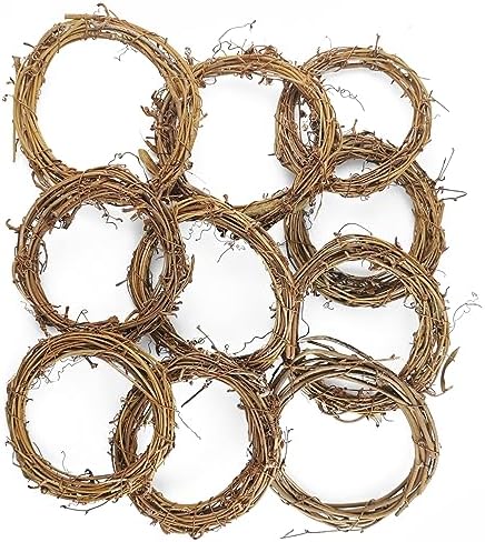 TIHOOD 16PCS 4 Inch Grapevine Wreath Garland