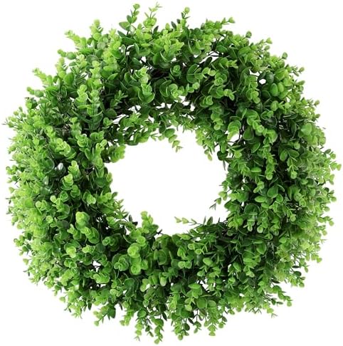 20 Inch Preserved Boxwood Wreath for Front Door