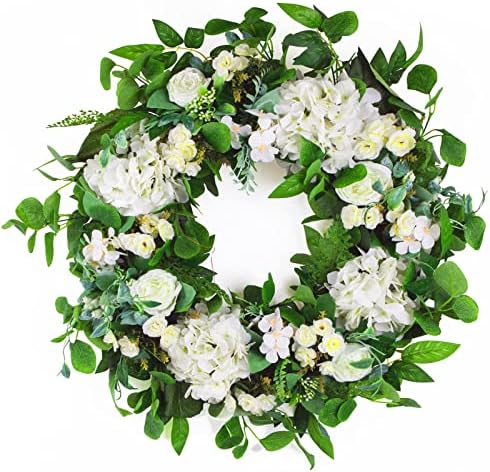 24 Inch Artificial Spring Summer Wreath for Front Door
