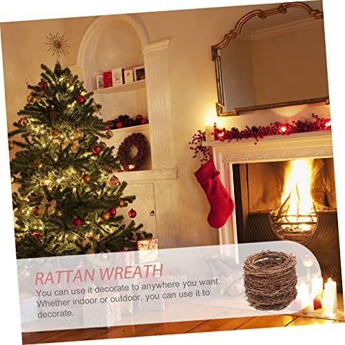 IMIKEYA 20pcs Christmas Woven Rattan Door Wreath Decor