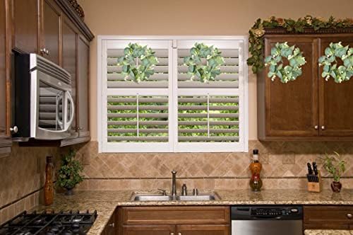LSKYTOP 6Pcs Eucalyptus Wreath Set for Kitchen Decor