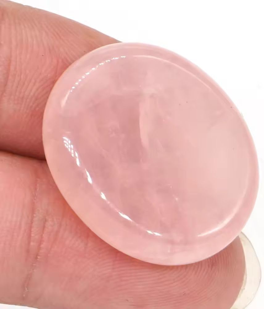 Approx 26x22mm Oval Natural Stone Palm Worry Stone