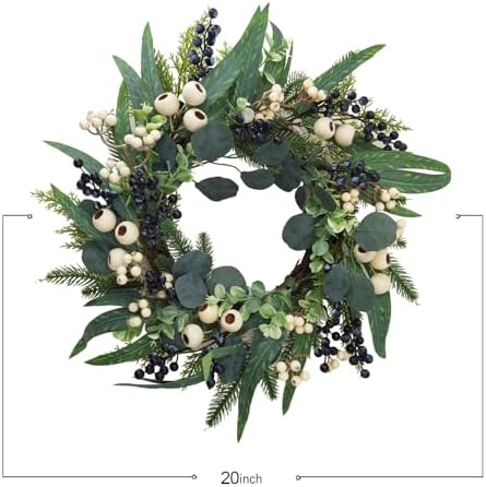 All Season Front Door Wreath 20 Inch - Farmhouse Decor