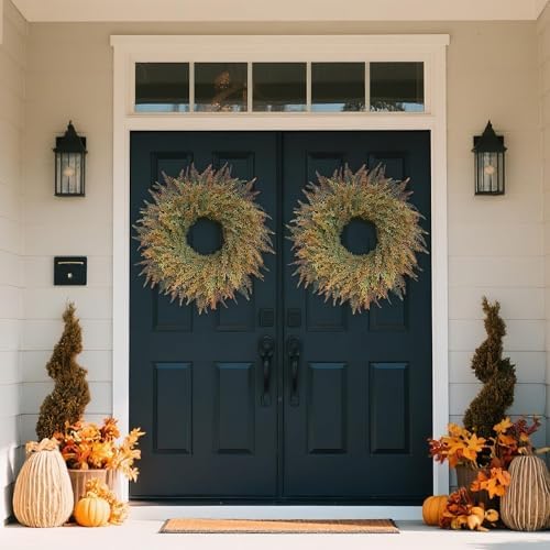 26 Fall Wreath for Front Door and Porch Decor