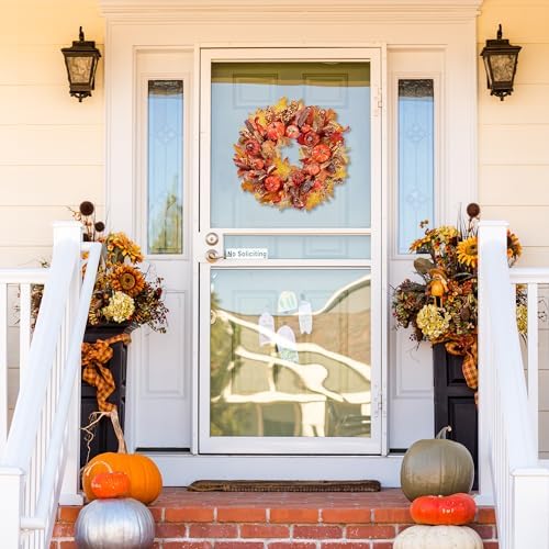 Sggvecsy 18 Inch Artificial Fall Wreath