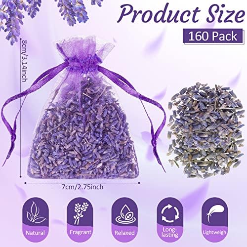 Demissle 160 Pcs Lavender Sachets for Home Fragrance