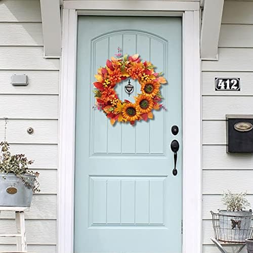 Tokcare 20 Inch Fall Wreath for Front Door