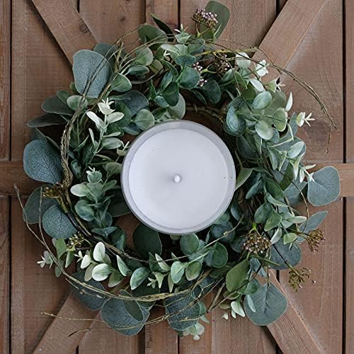 Idyllic 12 Inch Artificial Eucalyptus Wreath 2 Pack