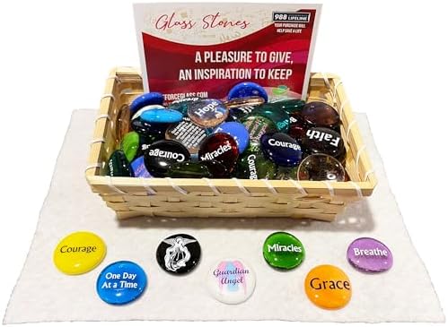 Lifeforce Glass Inspirational Stones Set of 100