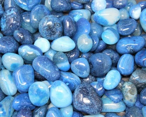 Blue Onyx Tumble Stones 4 oz for Indoor Fountain