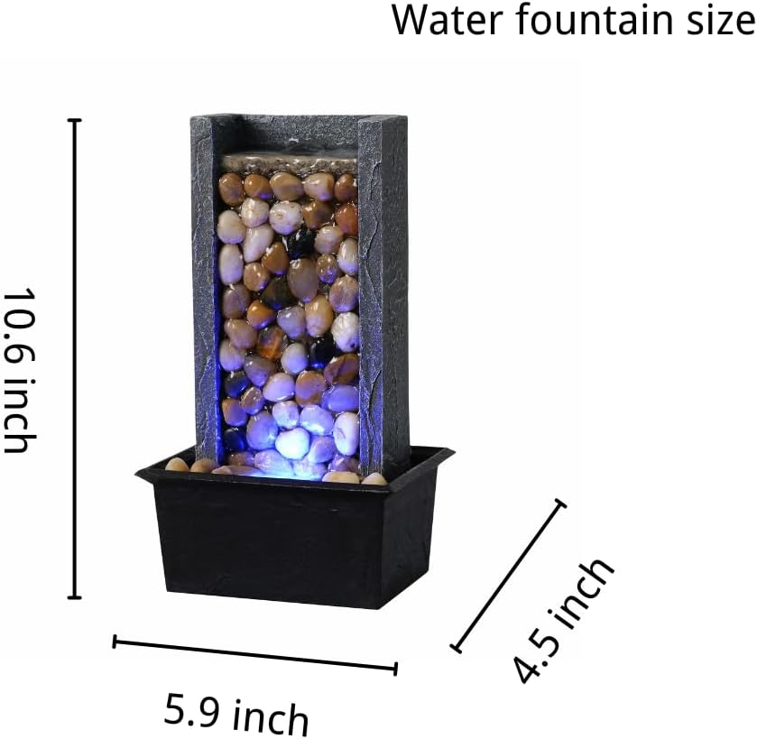 Kalona 106 Inch Indoor Waterfall Fountain with Colored LED Lights