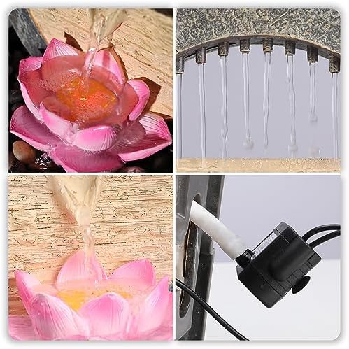 Vipush Tabletop Water Fountain with LED Light