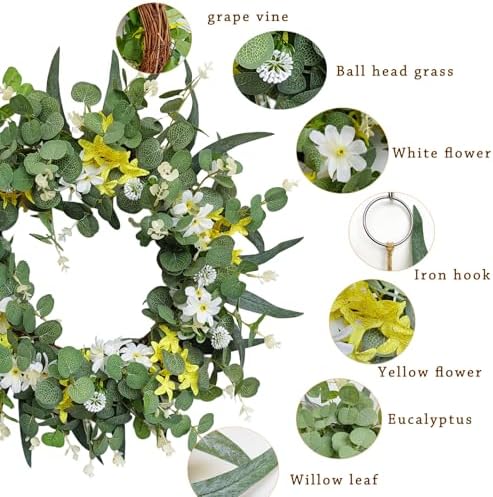 Eucalyptus Wreath for Front Door Spring Greenery Decor