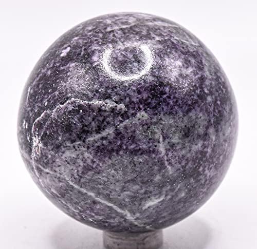 HQRP 22 Inch Kammererite Clinochlore Sphere UV Reactive Decorative Crystal Ball with Stand