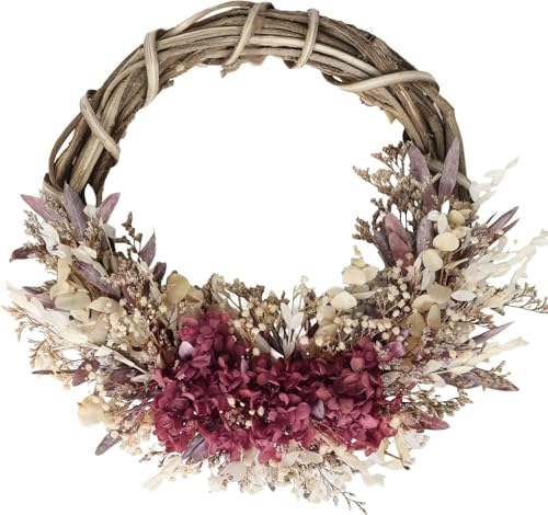 20 Inch Preserved Flowers Wreath for Front Door Home Decor